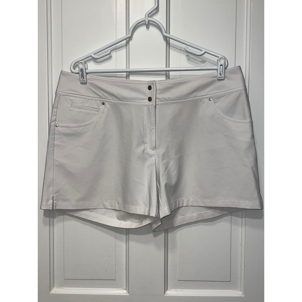 Slazenger Golf Shorts Womens 14 White Performance Stretch Athletic Activewear